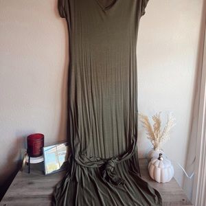 Long green dress